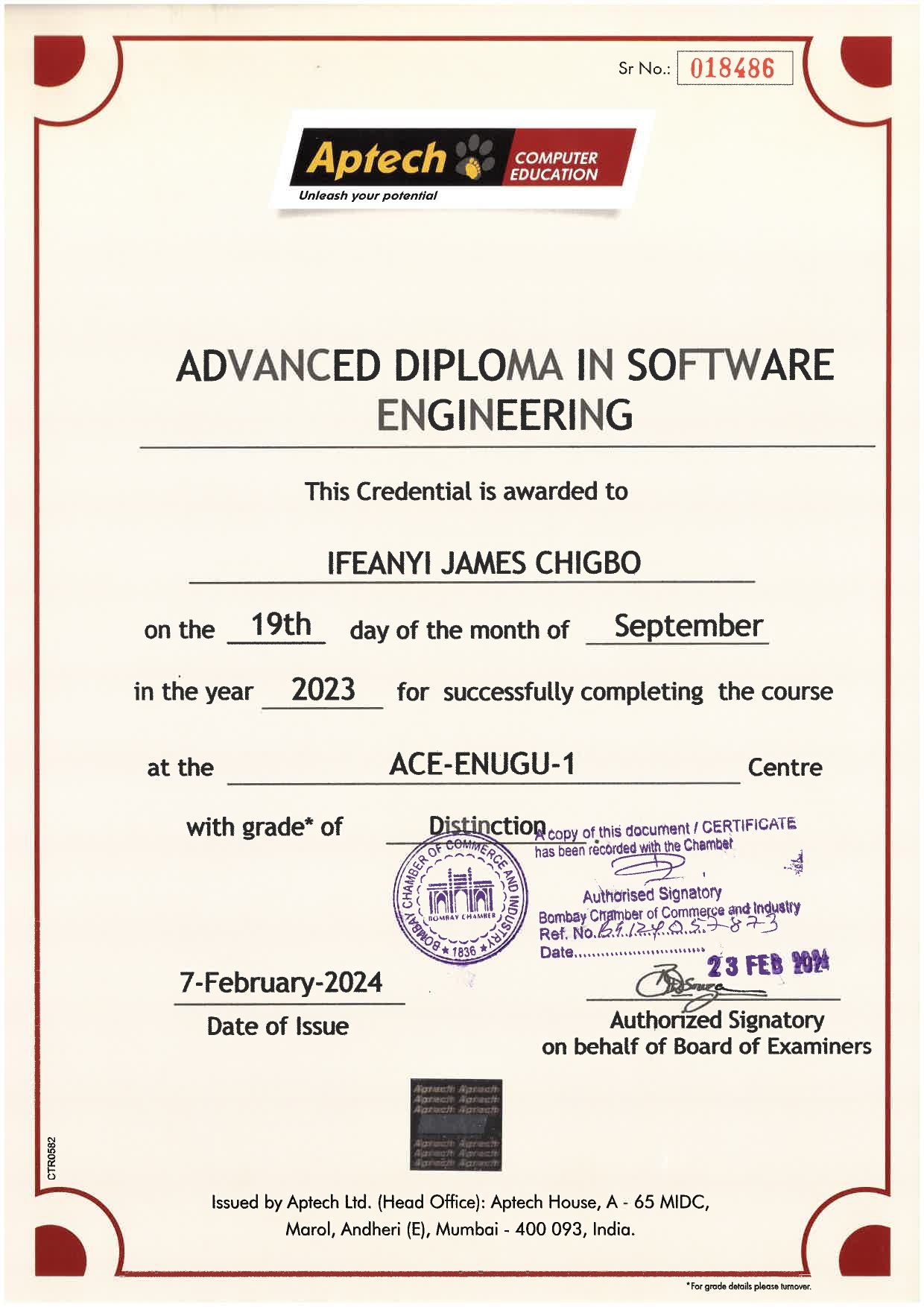 certificate